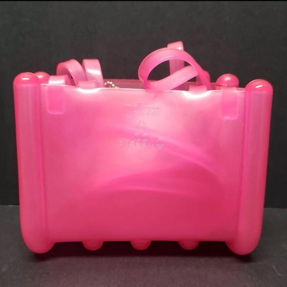 Melissa x Telfar Small Jelly Shopping Bag Clear Pink PVC Crossbody Tote NWT - Picture 5 of 8